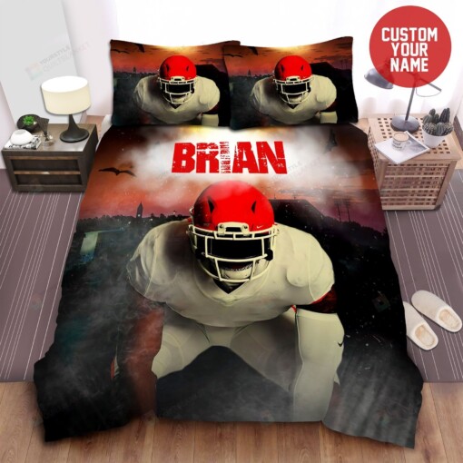 Football Player Custom Name Duvet Cover Bedding Set