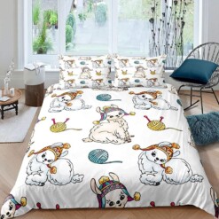 Lovely Alpaca Bedding Set Bed Sheets Spread Comforter Duvet Cover Bedding Sets