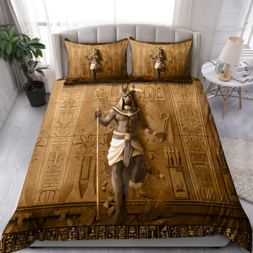 Anubis Ancient Egyptian Mythology Culture 3d Design Bedding Set Bed Sheets Spread Comforter Duvet Cover Bedding Sets