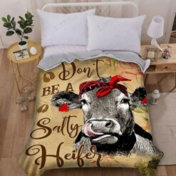 Cow Don't Be A Salty Heipher Bedding Set Bed Sheets Spread Comforter Duvet Cover Bedding Sets