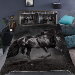 Beautiful Black Horse Quilt Bedding Set Bed Sheet Spread Comforter Duvet Cover Bedding Sets