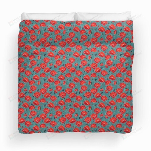 Poppy Pattern Duvet Cover Bedding Set