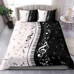 Piano Music Notes Duvet Cover Bedding Set