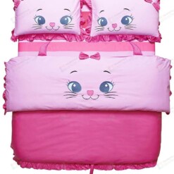 Kids And Baby Kitty Bedding Set