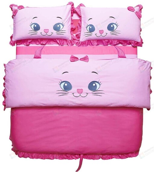 Kids And Baby Kitty Bedding Set