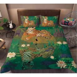 Tiger Bedding Set Bed Sheets Spread Comforter Duvet Cover Bedding Sets