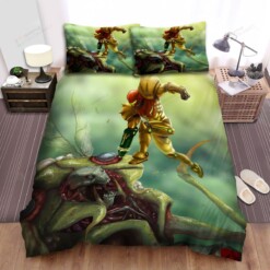 Metroid Flaahgra Bed Sheets Spread Comforter Duvet Cover Bedding Sets