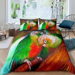 Parrot Couple Bedding Set Bed Sheets Spread Comforter Duvet Cover Bedding Sets