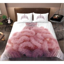 Crown And Pink Skirt Bedding Set Cotton Bed Sheets Spread Comforter Duvet Cover Bedding Sets