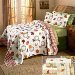 Harvest Cotton Bed Sheets Spread Comforter Duvet Cover Bedding Sets