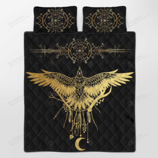 Raven Viking Quilt Bedding Set