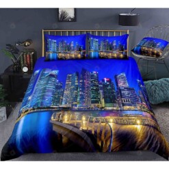 City View In The Evening Bedding Set Bed Sheets Spread Comforter Duvet Cover Bedding Sets