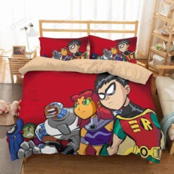 3d Teen Titans Duvet Cover Bedding Set