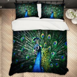 3D Gorgeous Peacock Bedding Set  Bed Sheets Spread Comforter Duvet Cover Bedding Sets