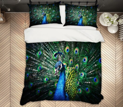 3D Gorgeous Peacock Bedding Set Bed Sheets Spread Comforter Duvet Cover Bedding Sets