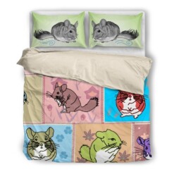 Chinchilla Cotton Bed Sheets Spread Comforter Duvet Cover Bedding Sets