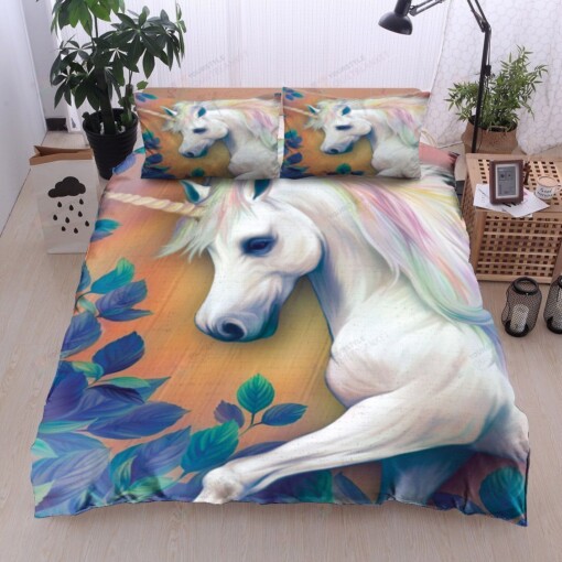 Unicorn Cotton Bed Sheets Spread Comforter Duvet Cover Bedding Sets