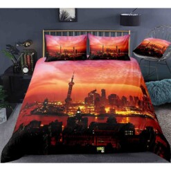 Shanghai City Bedding Set Bed Sheets Spread Comforter Duvet Cover Bedding Sets