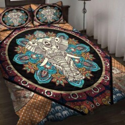 Amazing Mandala Elephant Quilt Bedding Set