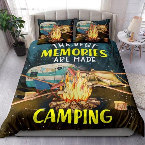 Camping The Best Memories Are Made Camping Bedding Set Bed Sheets Spread Comforter Duvet Cover Bedding Sets