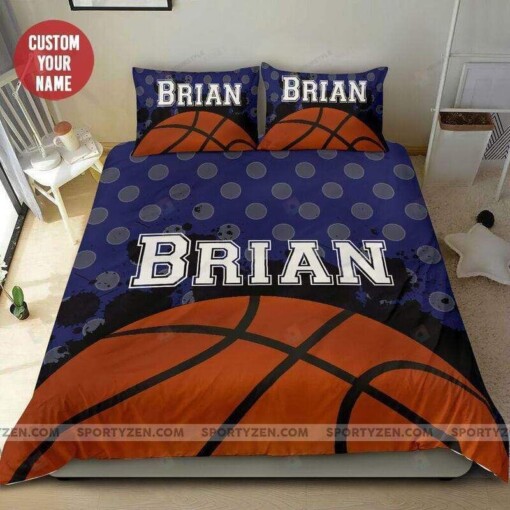 Basketball Personalized Custom Name Duvet Cover Bedding Set