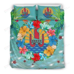 Tahiti Bedding Set Tiffany Hibiscus Cotton Bed Sheets Spread Comforter Duvet Cover Bedding Sets