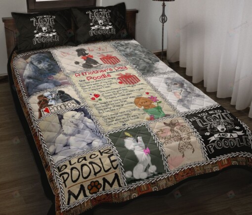 Poodle Quilt Bedding Set