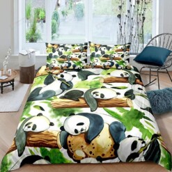 Pandas Bed Sheets Duvet Cover Bedding Sets