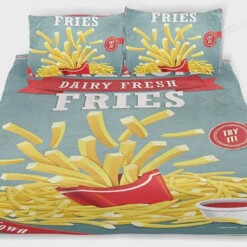 French Fries Bedding Set (Duvet Cover & Pillow Cases)