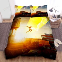 Shazam Lightning Sheets Spread Comforter Duvet Cover Bedding Sets