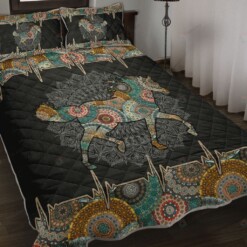 Horse Mandala Heartbeat Quilt Bedding Set