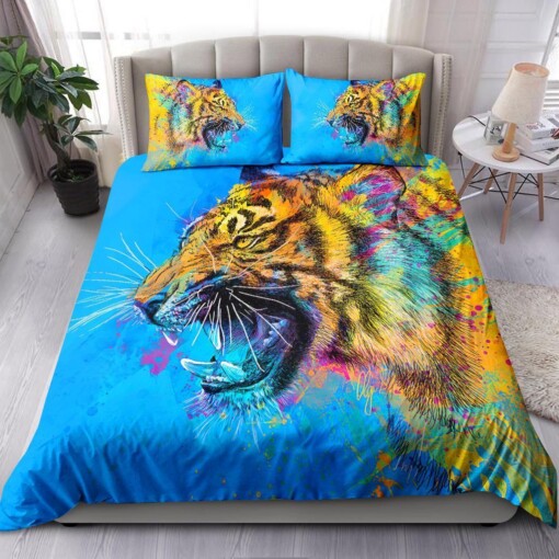 Colorful Tiger Bedding Set Bed Sheets Spread Comforter Duvet Cover Bedding Sets