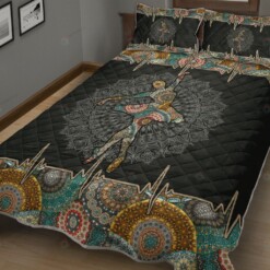 Ballet Dance Mandala Quilt Bedding Set