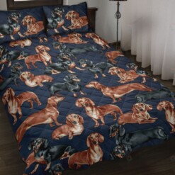 Dachshund Quilt Bedding Set