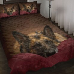 Adorable German Shepherd Quilt Bedding Set