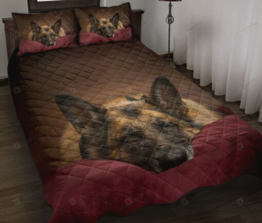 Adorable German Shepherd Quilt Bedding Set