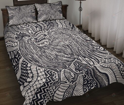 Chicken Farm Monochrome Style Quilt Bedding Set