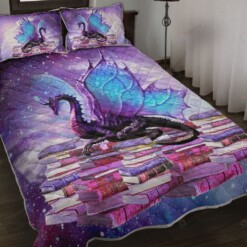 Book Dragon Quilt Bedding Set