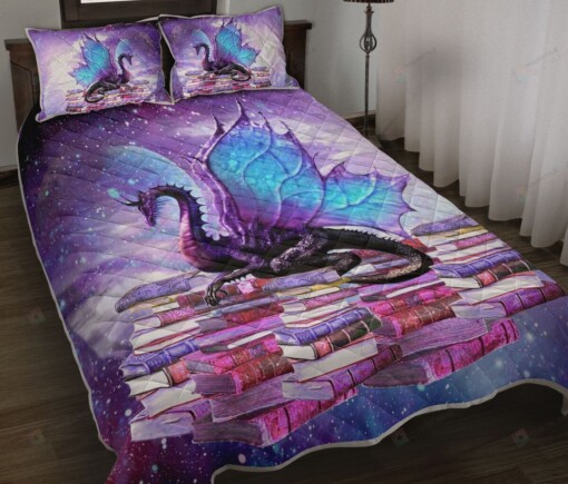 Book Dragon Quilt Bedding Set