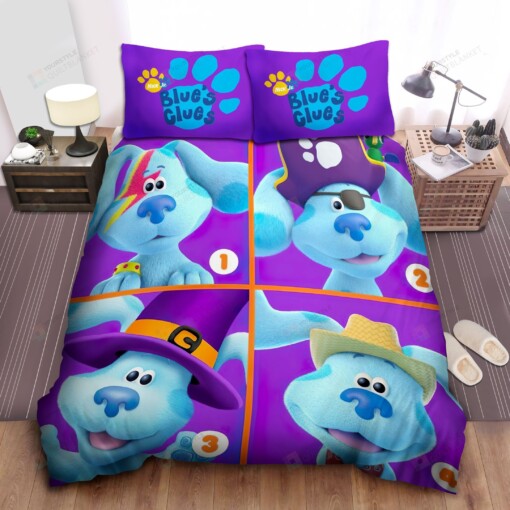 Blue's Clues Bed Sheets Spread Comforter Duvet Cover Bedding Sets