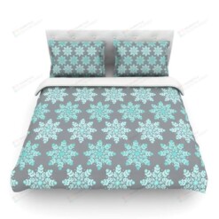 Snowflake Cotton Bed Sheets Spread Comforter Duvet Cover Bedding Sets