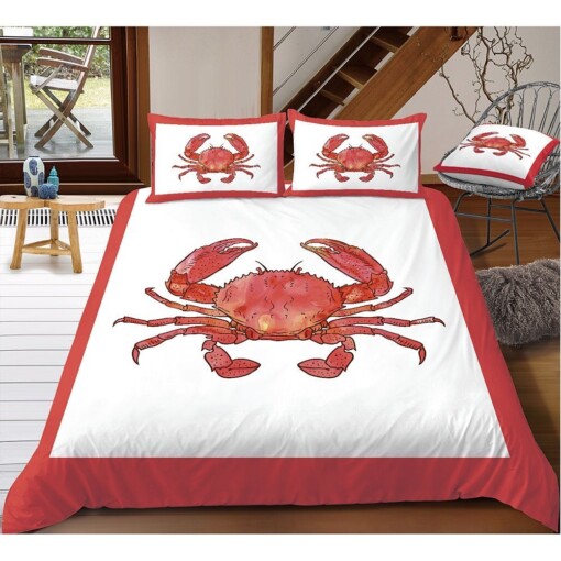 Crab Bedding Set Bed Sheets Spread Comforter Duvet Cover Bedding Sets