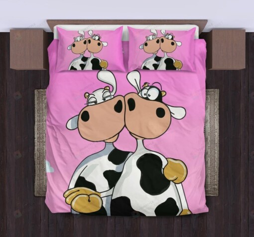 Funny Cute Cow Couple Bedding Set Bed Sheet Spread Comforter Duvet Cover Bedding Sets