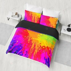 Colorful Abstract Art Paint Splatter Duvet Cover Bedding Set