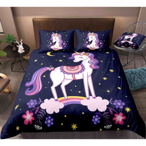 Unicorn Bedding Set Bed Sheets Spread Comforter Duvet Cover Bedding Sets