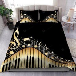 Piano With Music Notes Bedding Set Bed Sheets Spread Comforter Duvet Cover Bedding Sets