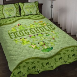 Frogaholic Quilt Bed Set Bedding Set