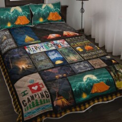 Camping Happy Campers Quilt Bedding Set