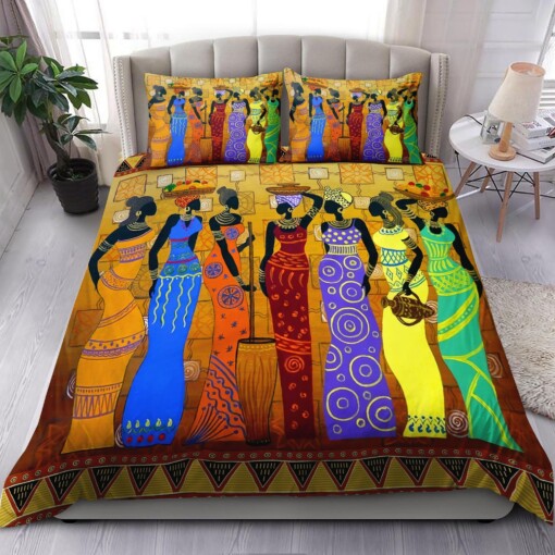 African Woman Bedding Set Bed Sheets Spread Comforter Duvet Cover Bedding Sets