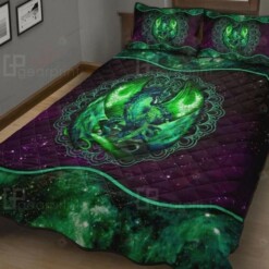 Green Dragon Quilt Bedding Set